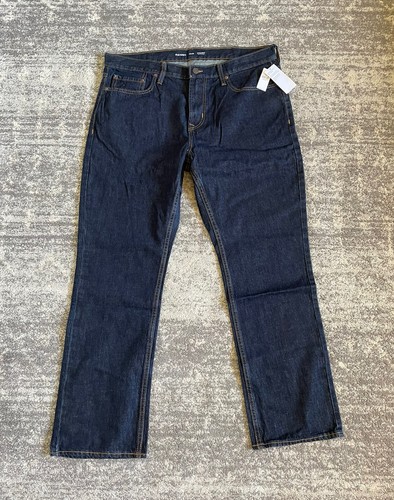 Old Navy Herren 38x30 Jeans Blau Dark Wash Straight Denim Hose Neu mit Etikett P2 - Bild 1 von 11