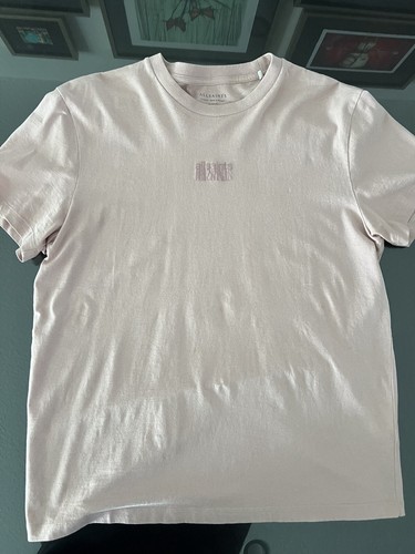 Men’s All saints Slim Fit Cotton T-Shirt in light Pink size medium