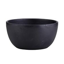 Durable Black Cast Iron Bowl Large Round 60 Fluid Ounces