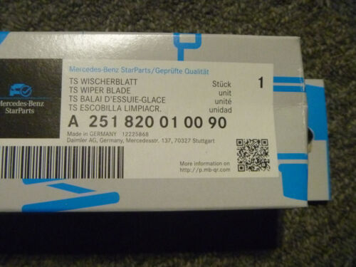 2005-2010 Mercedes Benz ML550 ML63 ML350 TS Wiper Blade 251-820-01-00-90 OEM New - Picture 2 of 2