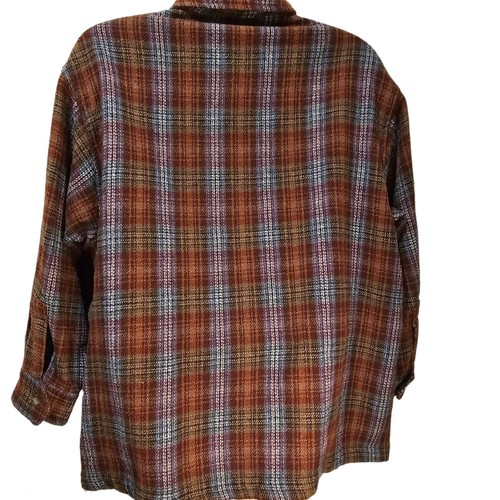 Chaqueta de Franela Oxidada Estados Unidos Vintage Años 70 Nylon Mediano Abrigo a Cuadros De Colección Normcore - Imagen 14 de 14
