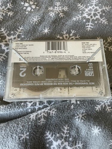 Pete Townshend SEALED Cassette The Iron Man With Hype Sticker - Picture 2 of 2