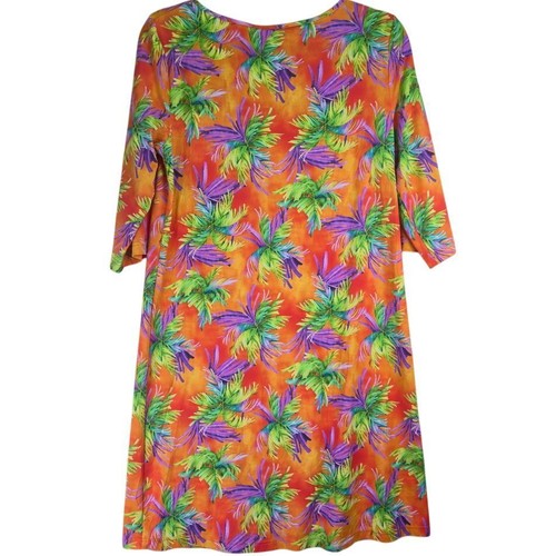 Mare Blu Saint Tropez Womens Dress Swim Coverup Medium Tropical Floral Resort - Picture 6 of 6