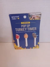 Gourmet Club 3 Pack Pop Up Turkey Timers, "Pumpkin, Acorn & Turkey"