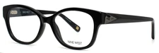 NINE WEST NW5104 001 Black Womens Semi Cat Eye Full Rim Eyeglasses 51-16-135