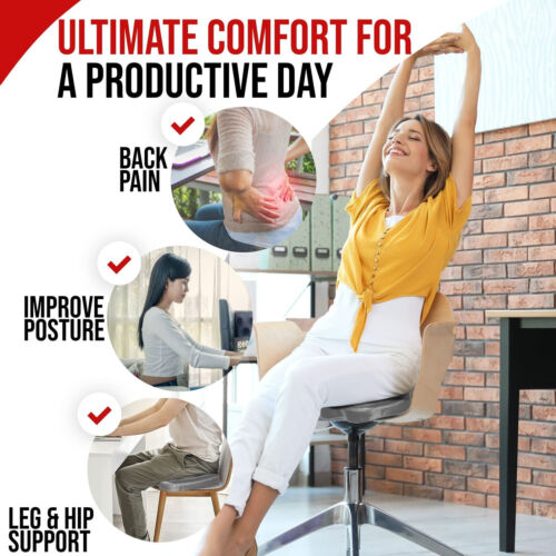 Chair Cushion/Seat Cushion for Office, Lumbar Support, Chair, Car, Back Support - Picture 4 of 4
