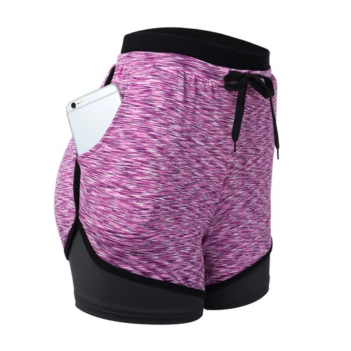 Women's Sports High Waist Shorts Sports Gym Workout Fitness Yoga Leggings - Picture 23 of 47