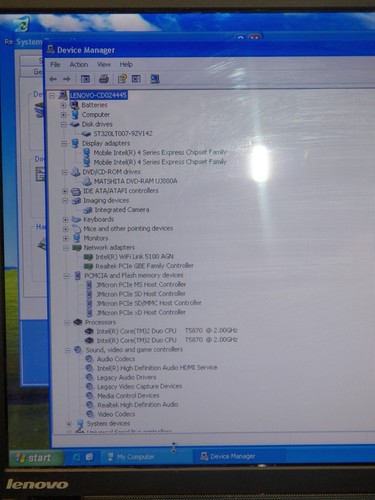 Lenovo ThinkPad SL410 14 Inch XP Pro -4GB/320GB/Webcam/DVDRW/HDMI/ExpressCard - Picture 5 of 15