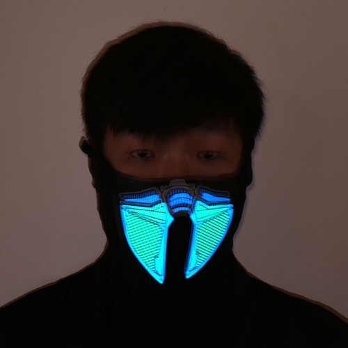 Halloween LED Light Cosplay Luminous Glowing Flash Mask Party Decor Multi Type - Picture 12 of 24