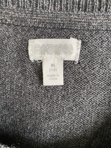 Gymboree Girl Size 14 Pullover Gray Embroidered Sweater Invent Your Future - Picture 3 of 4