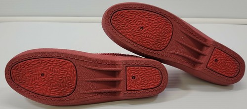 Jackie Women Red Woven Shoe Slipper XL Rubber Soles - Picture 7 of 9