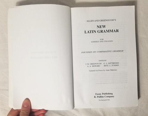 Anne Mahoney Allen & Greenough's New Latin Grammar 2001 Softcover - Picture 3 of 8