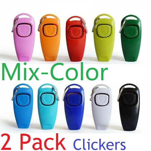 2 Pack DOG CLICKER & WHISTLE PET PUPPY TRAINING OBEDIENCE AGILITY TRAINER - Picture 59 of 71