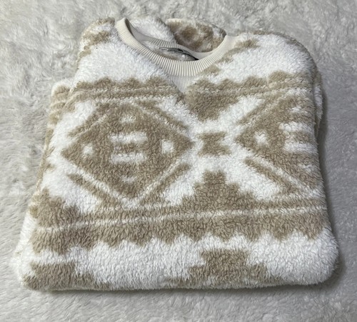 The North Face Sz 14/16 Youth Girls Fuzzy Soft Sweater Logo Geometric Long Sleev - Bild 9 von 9