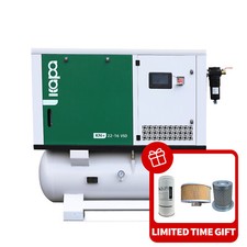 230V 30HP 5 In 1 Rotary Screw Air Compressor 98CFM 232Psi With Air Dryer + Tank