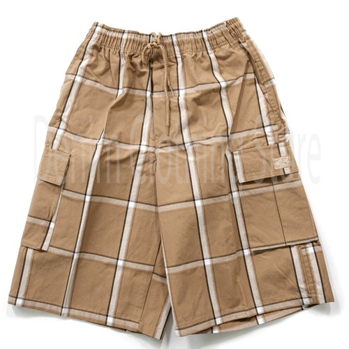 Shaka Wear Men's Checkered Relaxed Fit Plaid Cargo Shorts Loose Fitting S - 5XL - Picture 6 of 12