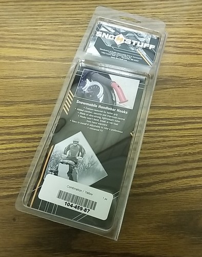 NEW Sno-Stuff YELLOW COMBINATION Snowmobile Handlebar Hook. #104-459-87 - Picture 3 of 4