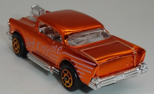 MAJORETTE # 223 ORANGE CHROME '57 CHEVY 1:64 LOOSE - Picture 3 of 4