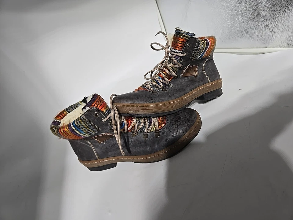 Rieker Womens Felicitas 43 Gray Winter & Snow Boots 41 Medium (B,M) BHFO 8474 - Image 3 of 4