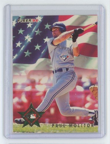 1994 Fleer Paul Molitor . Milwaukee Brewers #16