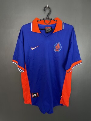 NETHERLANDS HOLLAND 1997/1998 AWAY FOOTBALL SHIRT #9 VINTAGE