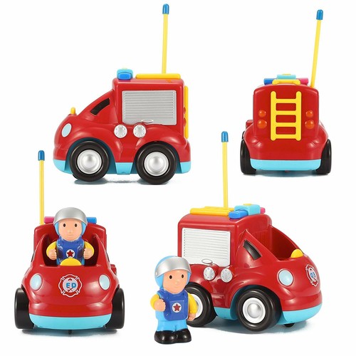 Camión de bomberos juguete para niños música y luces y sirena juguete n figura de bombero - Imagen 4 de 17