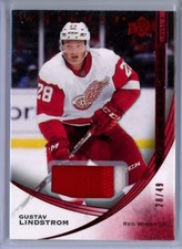 2020-21 Upper Deck Trilogy Red #86 Gustav Lindstrom PATCH 28/49 - Jersey Number