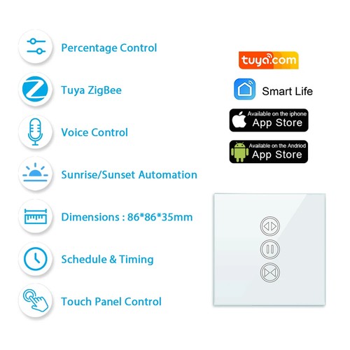 Smart Life ZigBee 3.0 Vorhang Rollo Schalter für Rolladen Elektromotor Hot - Bild 10 von 21
