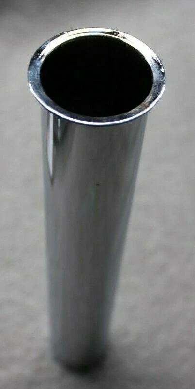 4 x Tauchrohr 200 x 32 mm Waschtisch-Geruchverschluss Chromrohr mit Bördelrand - Bild 4 von 4