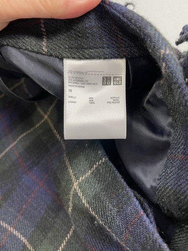 Uniqlo Womens Skirt 10 Tartan Plaid Wool Christmas Holiday Ines De La Fressange - Picture 5 of 8