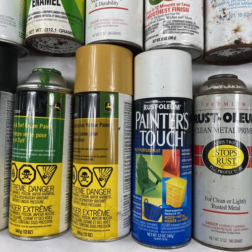 (Lot of  19) Collectable Vintage Spray Paint Cans Assorted Rustoleum Krylon - Picture 6 of 12