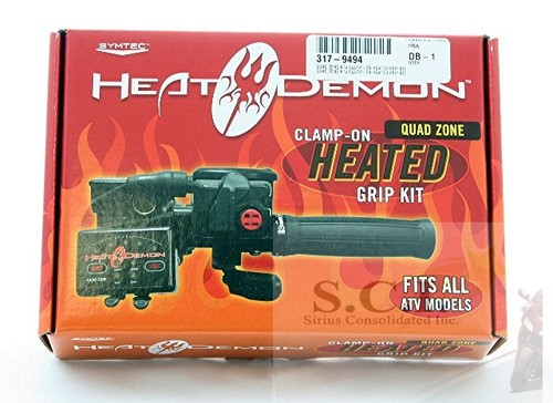 SYMTEC HEAT DEMON QUAD ZONE ATV CLAMP ON HEATED GRIP KIT QUAD ZONE - Picture 1 of 6