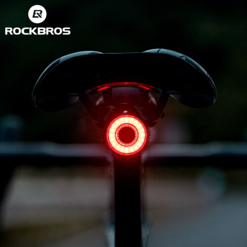 RockBros Fanale Posteriore Freno Intelligente per Bici Bicicletta, Ricarica USB - Foto 3 di 12