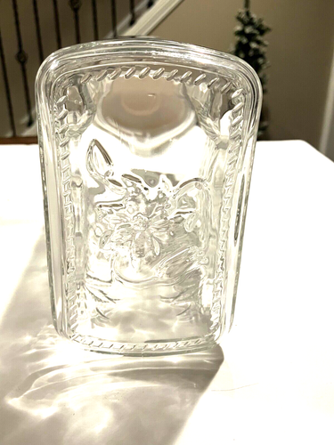 Vintage Princess House Fantasia Poinsetta Glass Water Juice Pitcher Floral - Picture 5 of 7