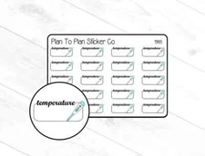 1985~~Temperature Tracker Planner Stickers.