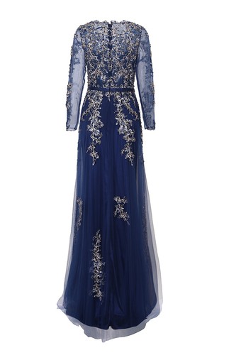 Women's Long Dress Evening Party Formal Embroidery Ball Gown Dress - Picture 2 of 6