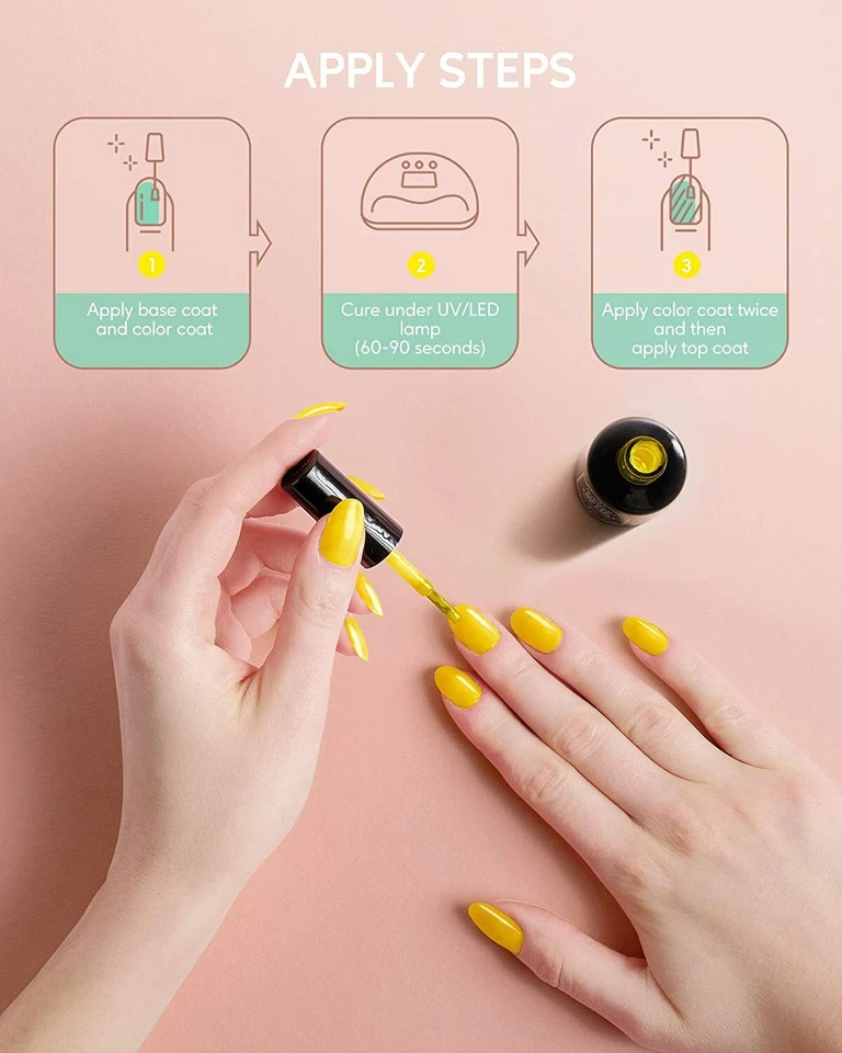 20+3 Farben UV LED Nagellack Set Gel Nagellack Glitzer Polish Soak-Off Nail Gel - Bild 4 von 4