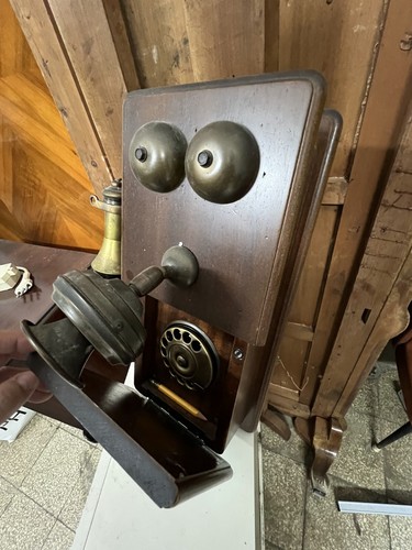 Telefono Vintage da Parete anni 50 in buone condizioni estetiche da revisionare - Photo 3/10