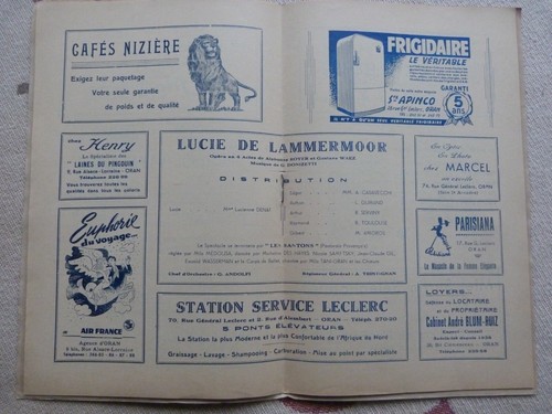  B 6 PROGRAMME OFFICIEL  OPERA MUNICIPAL D ORAN SAISON 1949 1950 ALGERIE - Imagen 2 de 2