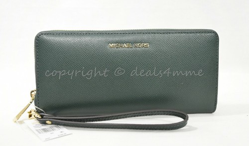 Michael Kors Money Pieces Travel Continental Crossgrain Leather Wallet/Wristlet - Picture 2 of 7