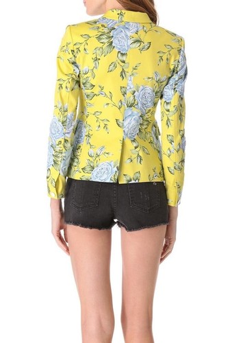 886000339919 Rag Giacca stampa 2 con giallo Blazer Bone blu Bailey Womens cotone floreale Size UKOry1qEU