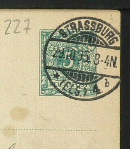 ALEMANIA 1227-ESTRASBURGO - (1895) - Imagen 2 de 3