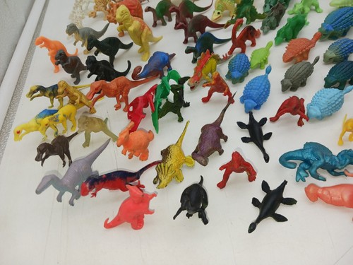 Vintage Hong Kong China Mini Prehistoric Animals Dinosaur Figure 100 pc BIG LOT - Picture 3 of 13