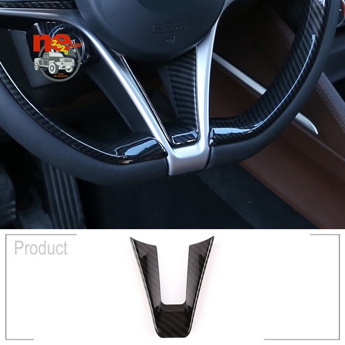 ABS Carbon Fiber Steering Wheel U-Shape Frame Trim For Alfa Romeo Giulia 2017-20 - Picture 2 of 9