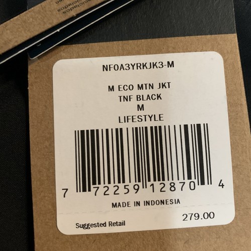 Chaqueta de montaña ecológica The North Face para hombre M, TNF negra nueva con etiquetas - Imagen 9 de 9