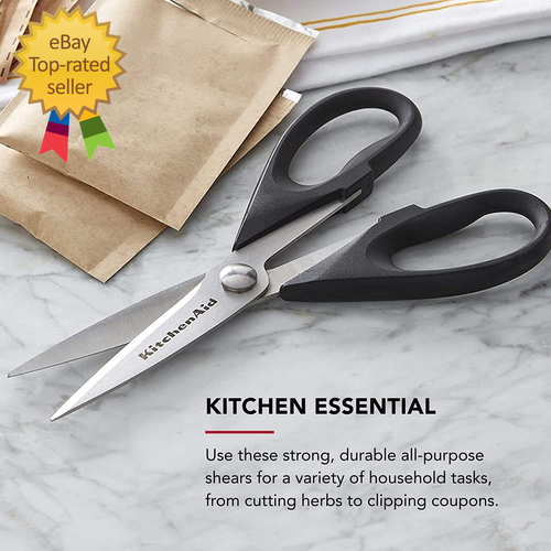 Tijeras de cocina multiusos con funda protectora duraderas de acero inoxidable - Imagen 4 de 12