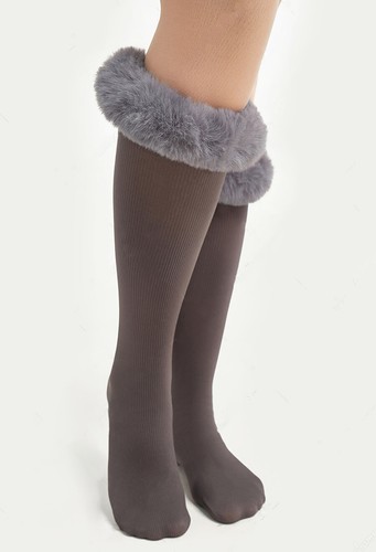 Women's Sexy Lingerie Bodysuit Plush Hooded Zipper Romper with Socks and Tail - Picture 7 of 8