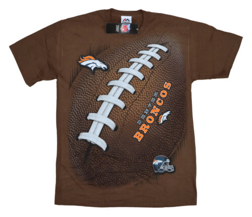 NFL Apparel Liquid Blue Oversized Football Touchdown Crew Neck Men's T-Shirt NWT - Picture 12 of 15