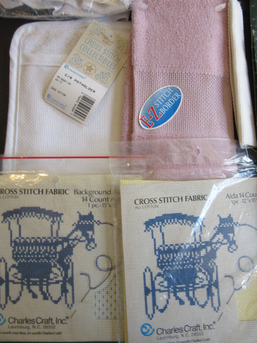 Cross stitch Embroidery Fabric Aida Linen Mono Canvas shams mixed lge lot - Picture 6 of 22