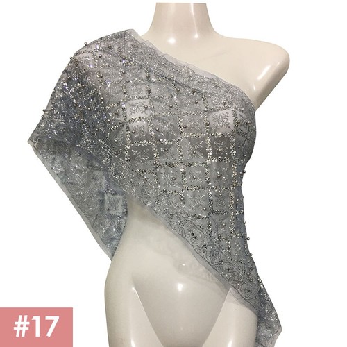 Women Glitter Sequin Beads Mesh Shawl Scarf Mesh Wrap Cape Ethnic Tourism Beach - Picture 23 of 42